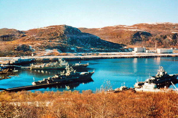 Ара-Губа, 1990-е годы, расположение 130 бригады противолодочных кораблей
